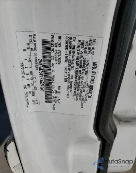 2007 Mercury Grand Marquis Ls из США, поврежденный, VIN 2MEFM75V47X627063